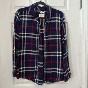 AEO | Plaid Flannel Button-Down | S